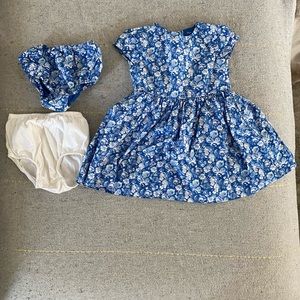 Ralph Lauren Beautiful Blue Floral Toddler Girl Dress